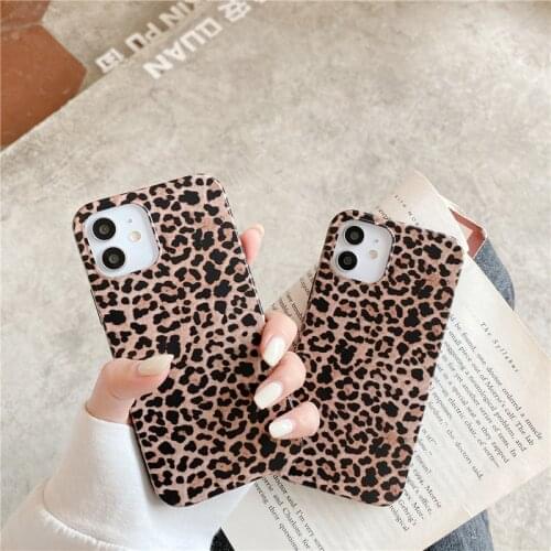 Retro Leopard Print Phone Case For iPhone 11 12 Pro Max Mini Soft IMD Silicone Back Cover For iPhone XS Max XR X 6S 7 8 Plus SE2