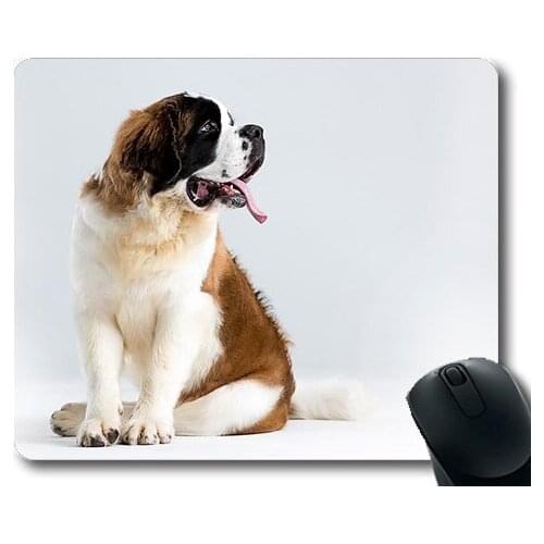 Lovely Pug Dog Gaming Mouse Pad,St Bernard Outdoor St Bernard Barry Dog St Bonalt,dogs mouse mat