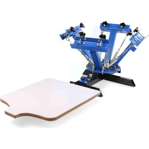 4 Color 1 Station Silk Screening Screenprint Press Screen Printing Machine