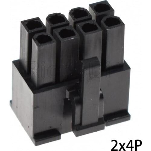 100pcs black mini-fit connector 8pin EPS female connector