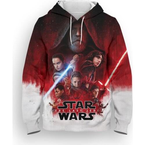 2021 New Spring Mens Hooded Sweatshirts Marvel Star Wars 3D Print Women Hoodies Harajuku Style Boy Girl Kids Clothes Tops
