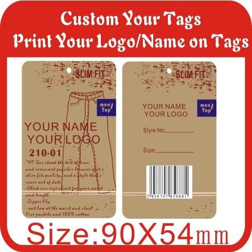 Wholesale 500PCS Custom tags ,print your logo on tags 300gsm Paper Hang Tags,Garment tags,M5