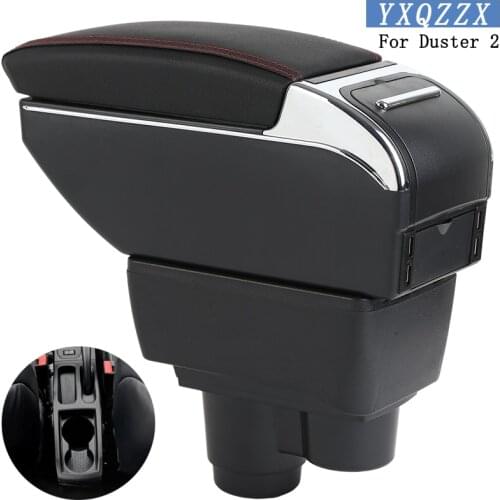 For Renault Duster Armrest Box Duster 2 Universal Car Central Armrest Storage Box cup holder ashtray modification accessories