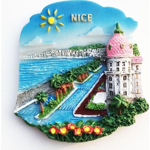 France Nice landmark coastal landscape road landscape tourism commemorative decoration crafts magnetic refrigerator magnet