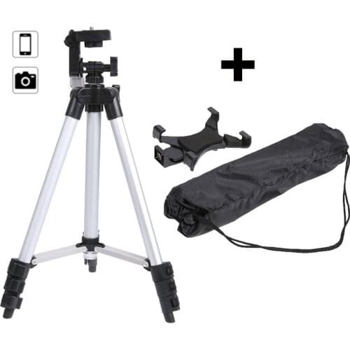 Professional 1060mm Camera Tripod Stand Holder For iPad 2 3 4 Mini Air Pro Tablets Digital Camera Tripod with Holder Clip Set