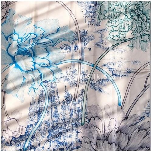Silk Scarf Hand Rolled Edges Scarves 90*90cm Mulberry-Silk Square Scarf Top Womens Designer Twill Silk Scarf 90 Foulard En Soie