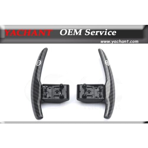 Dry Carbon Fit For 13-16 F8X M3 M4 F10 M5 F06 F12 F13 M6 M Sport Models GEMINI DESIGN Lengthened Shift Paddle Twill Glossy