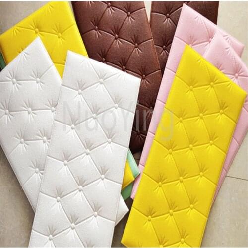 Tatami Soft Pack Sticker Self-adhesive Baby Bedside Anti-collision Wall Mat Bedroom Background Wall Sticker Thicken