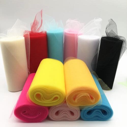 Tulle Roll Spool 25Yards 15cm Baby Shower Tutu Skirt Organza Table Runner Decor Birthday Wedding Party Fabric Wedding Decoration