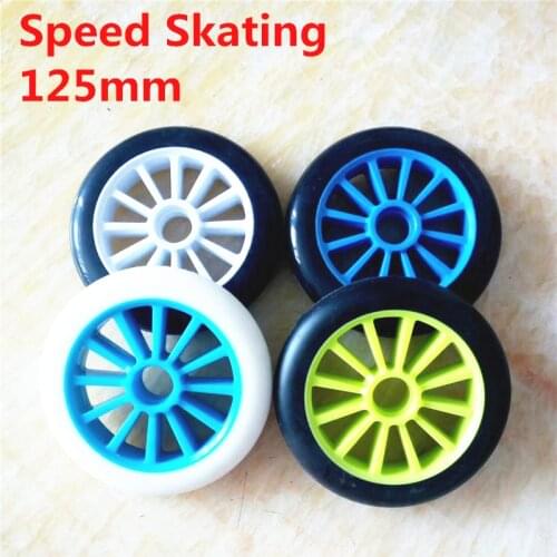 Universal 86A Inline Speed Skates Wheel for 3X125mm Racing Skating Wheel 125mm White Blue Green Black Marathon Track 6pcs/lot