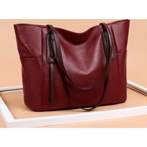 Vintage Soft Leather Women Shoulder Bag High Quality High Capacity Female Crossbody Bag Designer Tote Sac Fashion Luxury Handbag