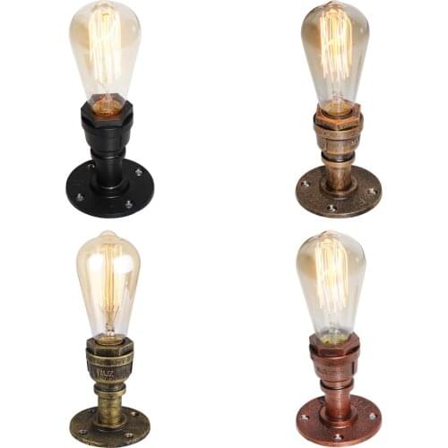 Vintage Industrial Wall Light E27 Retro Ceiling Lamp Water Pipe Sconces for Bar Corridor Balcony Cafe Restaurant Lighting Decor