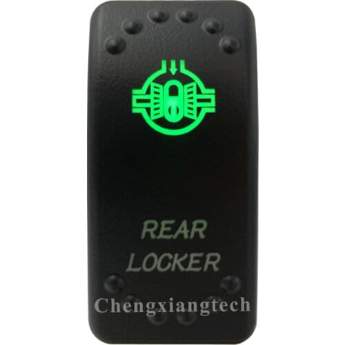 12V/24V Car Boat 3 Pins SPST ON/OFF Green & Blue Led Light Rocker Toggle Switch Rear Locker for Carling ARB Narva 4x4