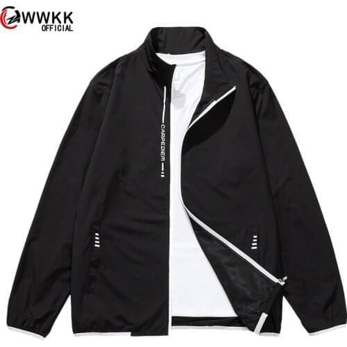 WWKK 2021 Hiking Jackets Men Quick Dry Summer Camping Running Sport Jacket Sun-Protective Coats Soft Anti UV Skin Windbreaker