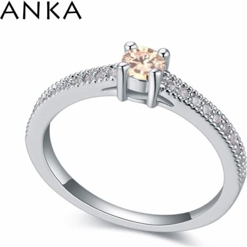 ANKA luxury classics jewelry rings for women girl rhodium plated fashion professional design AAA cubic zircon accessories #17686
