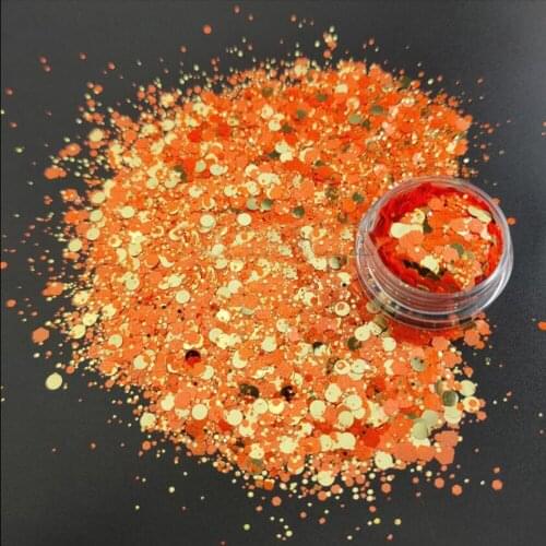 1Kg Exclusive Nail Art Sequins Matte Hexagon Gold Round Mix Pink/Purple/Lavender/Gold Chunky Blend Bulk Glitter Flakes Te#014