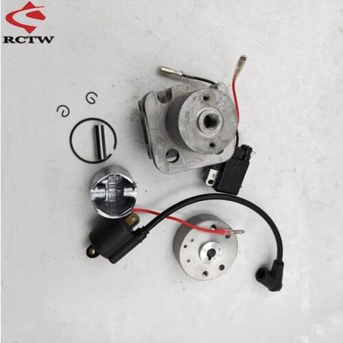 2-Stroke 4 Hole 29cc RC Marine Cylinder & Rotor Ignition Coil and Stator Kit for Racing Boat ZENOAH G290 PUM Engine Parts