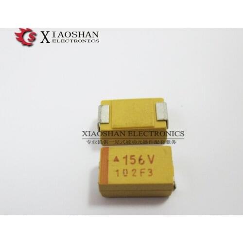 20pcs/SMD tantalum capacitor 35V 15UF D type 7343 35V 156 10% yellow Polarity capacitor