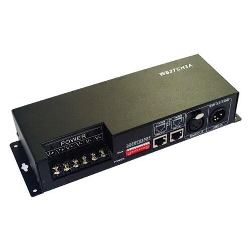27CH DMX512 Decoder 27 channel 9 Group,Controller,LED Drive With Case,DC12-24V Max 81A WS27CH3A