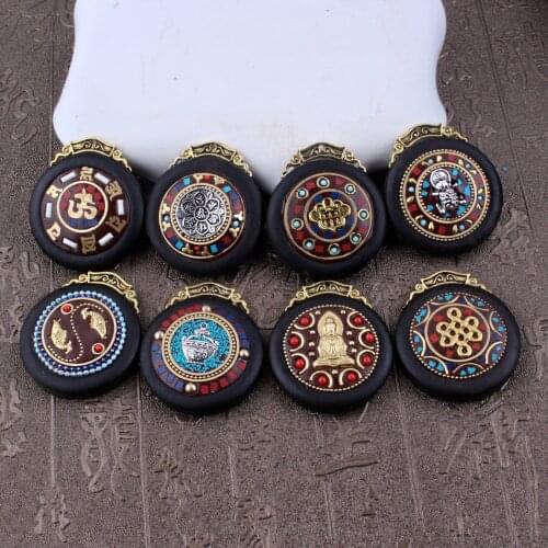 5pcs Inlay Indian Lotus Buddha Statue Pendant For Jewelry Making Bulk Beadwork DIY Wholesale Aesthetic Pendants Buddha Necklace