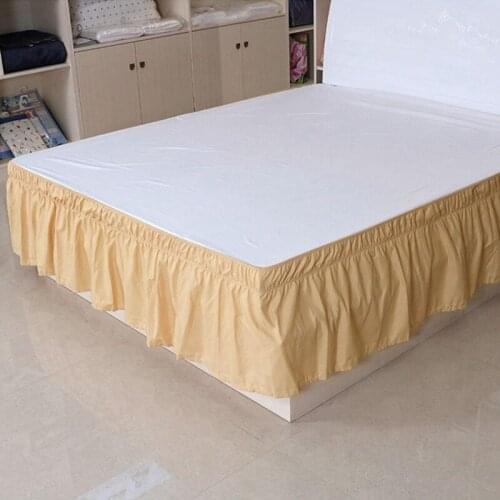 King/Queen Size Bed Skirt White Bed Shirts without Surface Elastic Band Single Queen King Easy On/Easy Off Bed Skirts Home