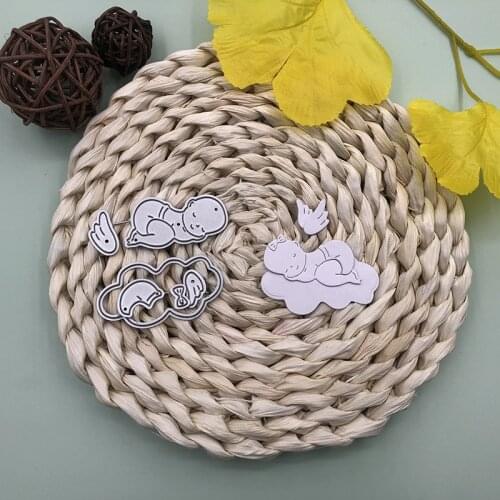 Bunnymoon Sleeping Baby Metal Cutting Dies Stencils for Scrapbooking/photo Album stamps Decorative Embossing DIY Cards