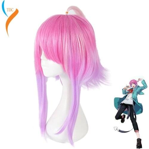 Division Rap Battle Hypnosis MIC Amemura Ramuda Short Wig Cosplay Costume Men Women Heat Resistant Synthetic Hair Wigs + Wig Cap
