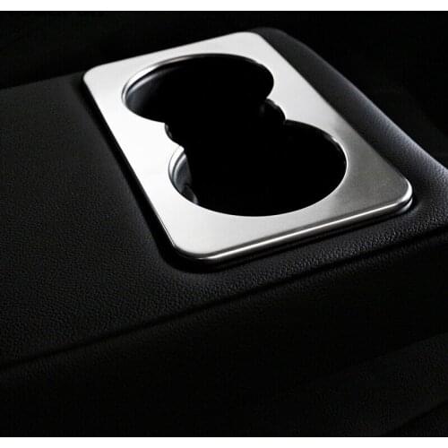 For Jaguar F-Pace f pace X761 2016 2017 ABS Chrome Matte Rear Seat Water Cup Glass Holder Car Interior Styling Accessories Cover