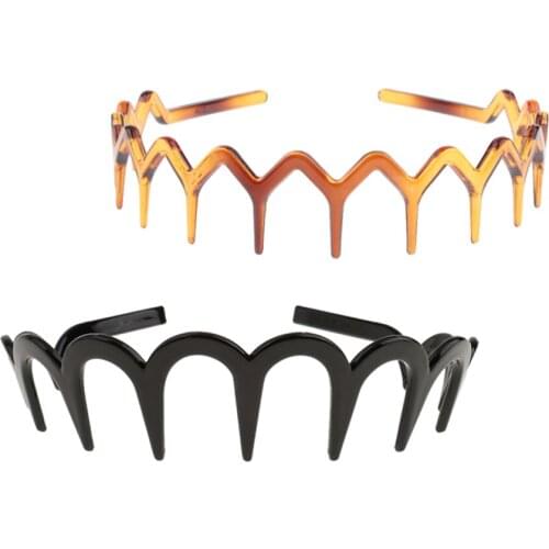 Pack of 2 Fashion Unisex Shark Zigzag Headband Headwear Sports Hair Accessories