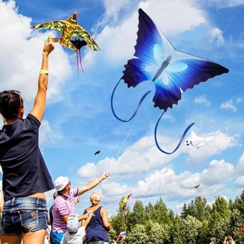 Creative Big Butterfly Kite And 30m Kite Line Easy Gift Adult Fly Toys Gift Children To Sport Decompression Outdoor Toys U8U1