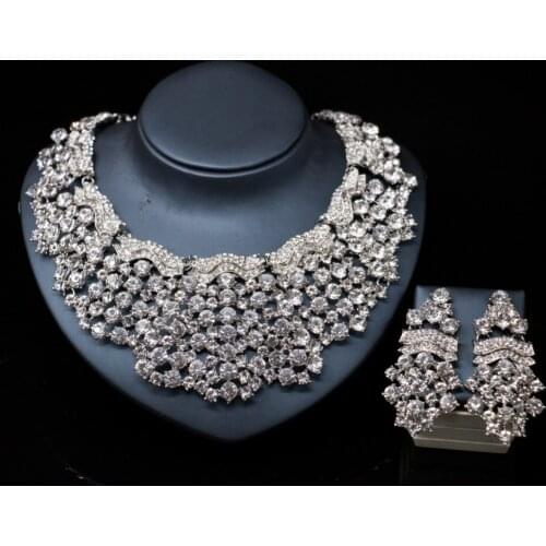 LAN PALACE turkish jewelry sets bridal necklace and earrings austrian crystal necklace african jewelry set free shipping