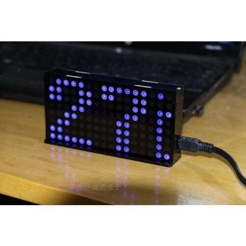 LS1608 music spectrum display, LED dot matrix 51 single-chip electronic DIY production kit