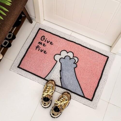 Cartoon Welcome Cat Entrance Doormats Carpets Rugs For Home Bath Living Room Floor Stair Kitchen Hallway Non-Slip Cat Pet Gamer