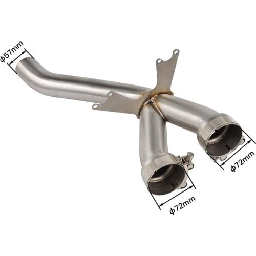 Stainless Steel Motorcycle Downpipe For BMW S1000RR 2009 2010 2011 Turbo Muffler Middle De-cat Pipe For BMW S 1000RR 1000 RR