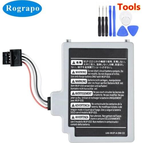 New WUP-012 Battery For Nintendo Wii U Gamepad Accumulator 3.7V 1500mAh Li-ion Replacement Batterie 4-wire Plug +tools