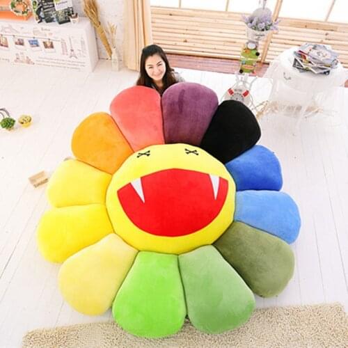 1pc super big Plush Sun Flowers Pillow Soft Toy Stuffed Toy Plush Mats Meditation Cushion Floor Cushions for Kids