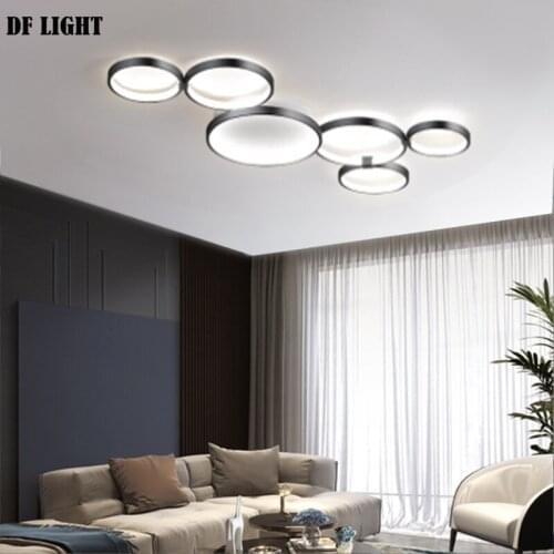 New Dimming Nordic Modern Living Room LED Ceiling Lamp Bedroom Dining Restaurant Chandelier Hotel Indoor Lighting Fixture