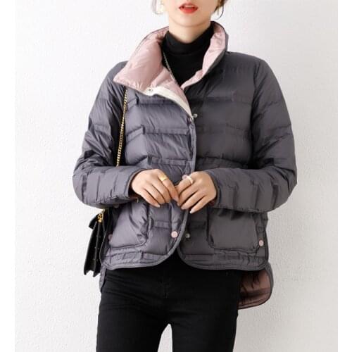 2021 Autumn Winter Women Short White Duck Down Coat Female Ultra Light Feather Parkas Casual Loose Puffer Jackets Ladies Outwear