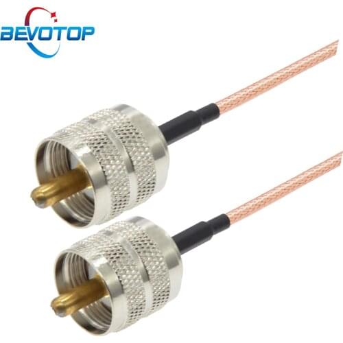 UHF Male to UHF Male PL259 Plug Adapter RG316 Pigtail RF Coaxial Antenna Extension Cable for CB Radio Ham Radio FM Transmitter