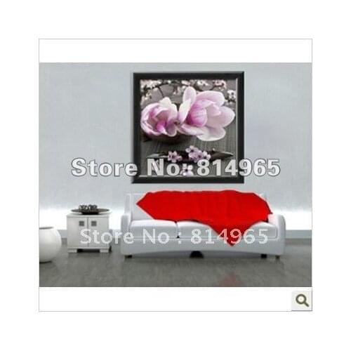 Embroidery Best Luxurious 3 Pieces (1 lot=3 pieces) Luxurious Classical Magnolia Flower Emotion Cross Stitch