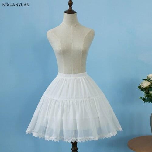 Elegant Womens Petticoat Crinoline Birdcage Cosplay Underskirt Sweet Tutu 2 Hoop Skirt For Wedding Adjustable For Girl