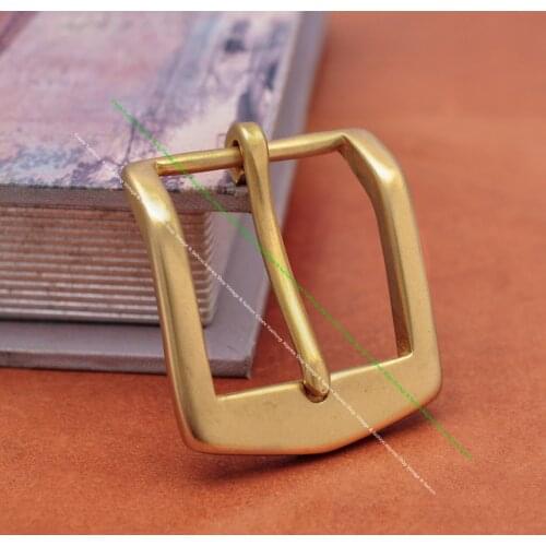 Western cowboy heavy solid brass leathercraft hardware single prong pin waist belt buckle replacement fit 40mm strap