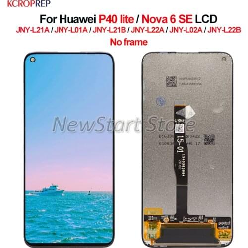 For Huawei P40 lite LCD For Huawei Nova 6 SE lcd Display Touch Screen Digitizer Assembly 6.4" Replacement Accessory 100% Tested