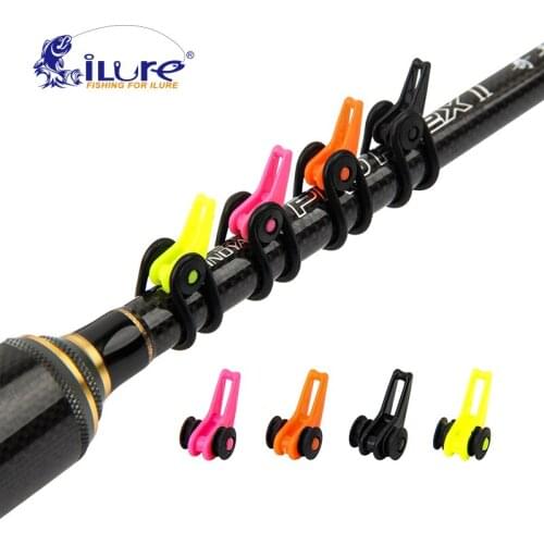 10 pcs/bag Plastic Fishing Rod Pole Hook Keeper for Lockt Bait Bucket Height Safety Holder fishing tackle Accessories Pesca