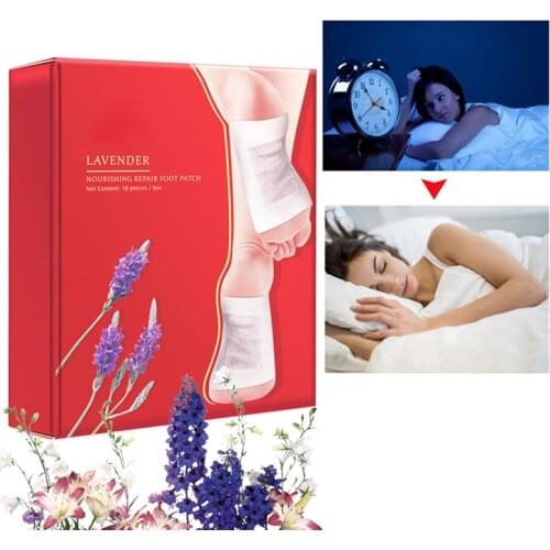 20pcs Detox Foot Pads Lavender Nourishing Moisturizing Repair Foot Patches Adhesive Feet Cover Foot Skin Care Tools