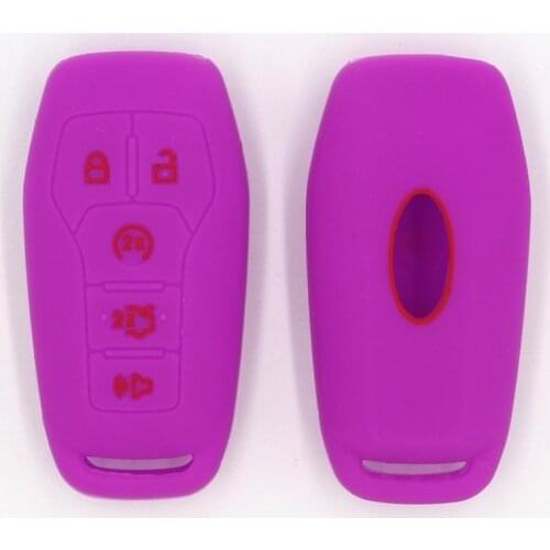 3PC silicone Rubber car key fob cap cover case shell hood for ford Transit Focus Escape C-MAX remote keyless 5 buttons keychain