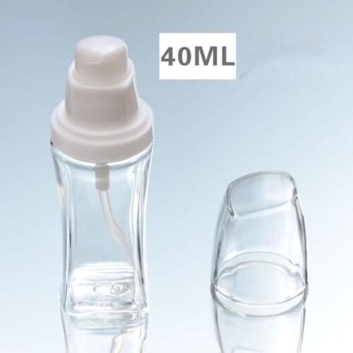 40ml Transparent Section Bottle Powder Pump Emulsion Bottle Plastic Packing Bottle F20172093