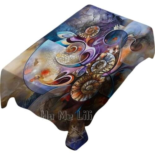 Abstract Watercolor Design Rectangle Tablecloth Picnic Bbq Kitchen Dining Decoration