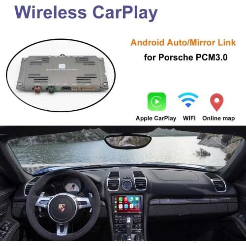 Wireless Apple Carplay Android AUTO Mirror Reverse Camera For Porsche PCM3.0 PCM 3.0 987 997 911 Car Play Box Accessories
