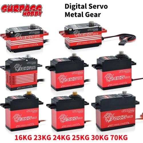 Surpass Hobby Metal Gear Digital Servo 16KG 23KG 24KG 25KG 30KG 70KG for 1/12 1/10 1/8 1/7 1/5 RC Car Buggy Boat Robot Models